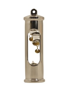 Galileiglass, thermometer, polished stainless steel, 18, 20, 22, 24°C