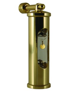 Galileiglass + wall mount, thermometer, stainless "brass", 18, 20, 22, 24°C