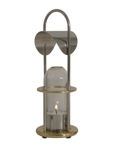 Fyrskib classic, polished, lacquered brass and stainless steel