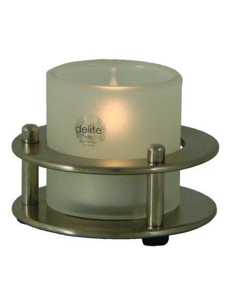 Porthole tealight lamp, brushed stainless steel, design Peter Seidelin Jessen — 2