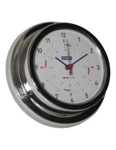 Reloj con periodos de silencio radio, acero inoxidable pulido, ø127mm, VION