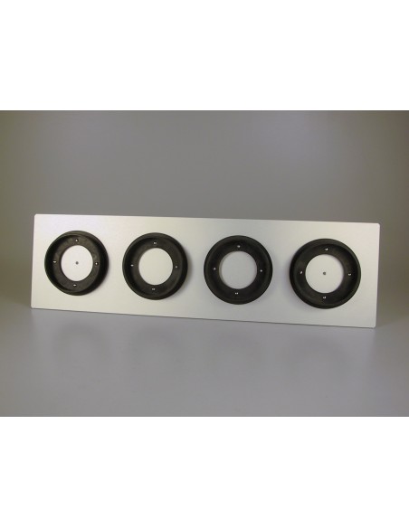 Wall mount for four Clausen instruments, 525mm x 150mm