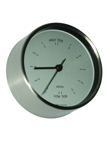 Tide clock, Clausen, brushed stainless steel case/sateen dial — 2