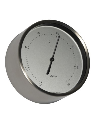 Thermometer, Clausen, brushed stainless steel case/sateen dial