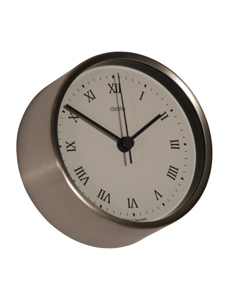Reloj de barco, Clausen, caja cepillada, esfera blanca, números romanos