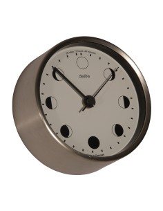 Moon clock, Clausen, brushed case/white dial