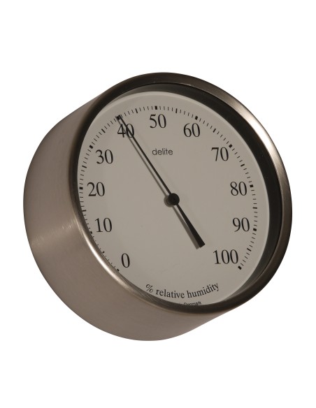 Hygrometer, Clausen, brushed case/white dial
