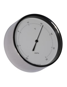 Thermometer, Clausen, polished stainless steel case/white dial