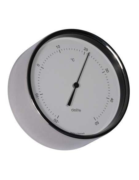 Thermometer, Clausen, polished stainless steel case/white dial
