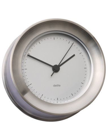 Clock, Zealand, brushed stainless steel