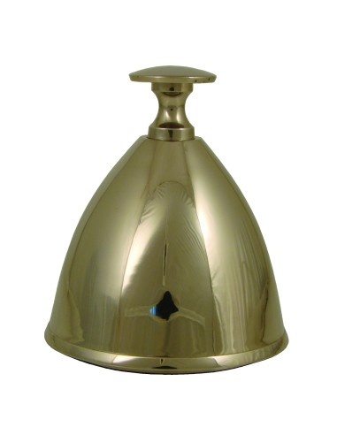 Campanilla de mesa, Tom Stepp, latón niquelado, 134mm x ø115mm, peso 1 kg