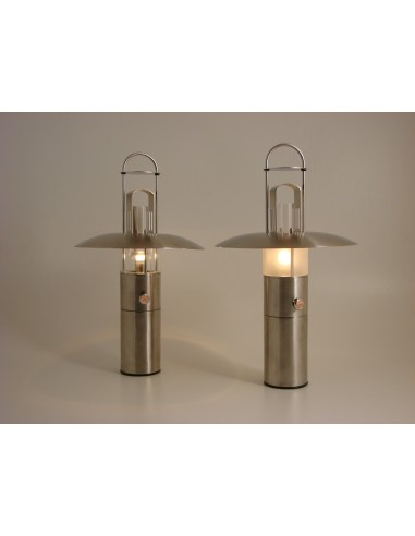 Petrolux oil lamp, matt glass, stainless steel, design Peter Seidelin Jessen — 5