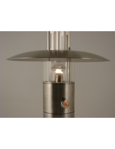 Petrolux oil lamp, clear glass, stainless steel, design Peter Seidelin Jessen — 2