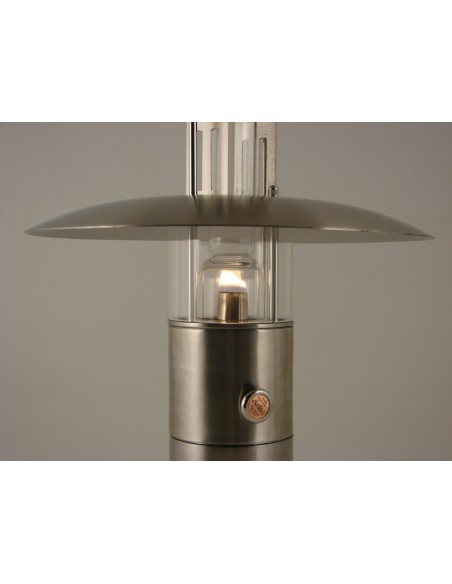 Lámpara de aceite Petrolux, cristal claro, acero inoxidable, diseño Peter Seidelin Jessen — 2
