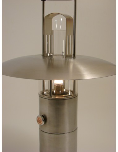 Petrolux oil lamp, clear glass, stainless steel, design Peter Seidelin Jessen — 4