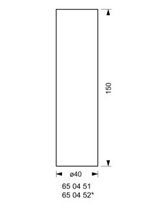 Spare glass for Cabinlite, clear, ø40mm x 150mm