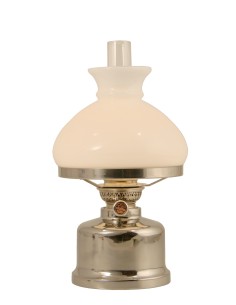 Old Danish table oil lamp, polished stainless steel, design Jan Landqvist/E.S. Sørensen
