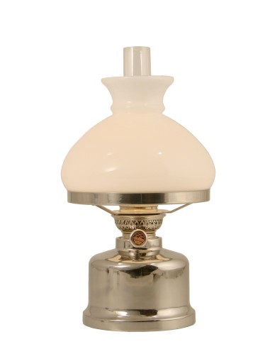 Lámpara de aceite de mesa Old Danish, acero inoxidable pulido, diseño Jan Landqvist/E.S. Sørensen