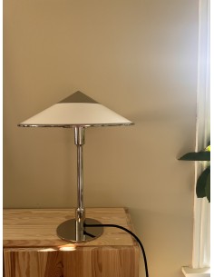 Kongelys table lamp, polished stainless steel, made in Denmark