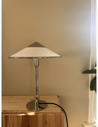 Kongelys table lamp, polished stainless steel, made in Denmark