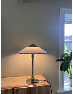 Kongelys table lamp, polished stainless steel, made in Denmark 2