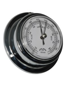 Barometer, 97mm, chrome, French text, frontwards access