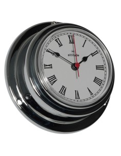 Clock, 97mm, chrome, frontwards access