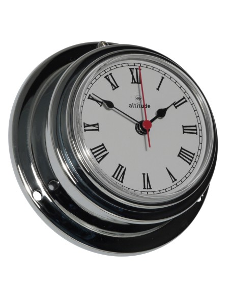 Clock, 97mm, chrome, frontwards access