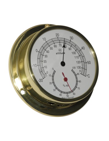 Termohigrómetro, 97mm, latón, Altitude