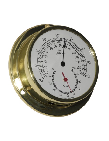 Termohigrómetro, 97mm, latón, Altitude