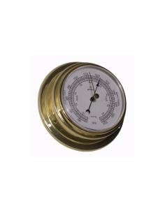 Baro-/thermo-/hygrometer, 127mm, brass, French text, Altitude, frontwards access