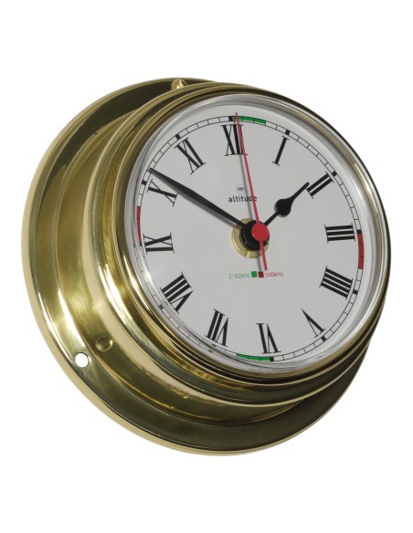 Reloj de barco, 127mm, latón, periodos de silencio radio, acceso frontal, Altitude