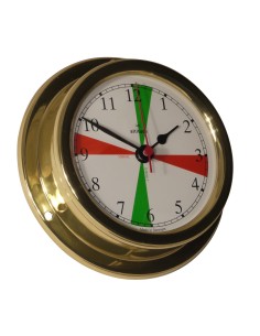 Reloj con periodos de silencio radio, números árabes, 127mm, latón, Altitude