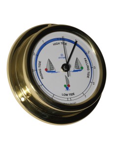 Tide indicator (Indicator Maree), 127mm, brass, navigation lights, English dial, Altitude