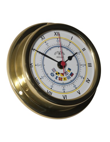 Reloj de barco, 127mm, latón, banderas de señales, Altitude