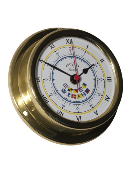 Clock, 127mm, brass, signal flags, Altitude