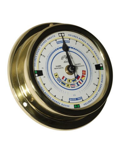 Tide indicator, 127mm, brass, signal flags, French dial, Altitude