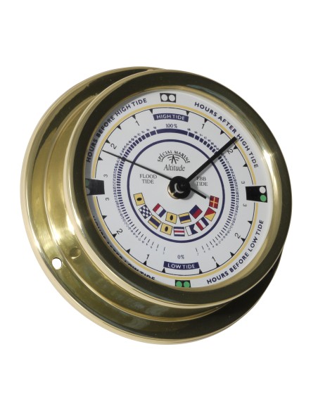 Tide indicator, 127mm, brass, signal flags, English dial, Altitude