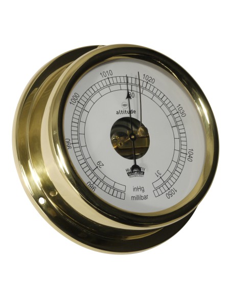 Barometer, 150mm, brass, hi-sensitiv, Altitude