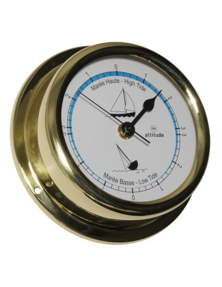 Tide indicator (Indicator Maree), 150mm, brass, English/French dial, Altitude