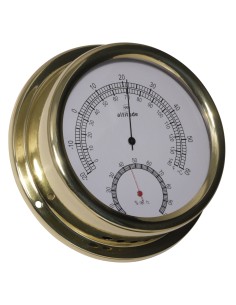 Thermo-/hygrometer, 150mm, brass, Altitude