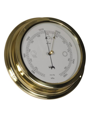 Barometer, ø224mm, brass, Altitude
