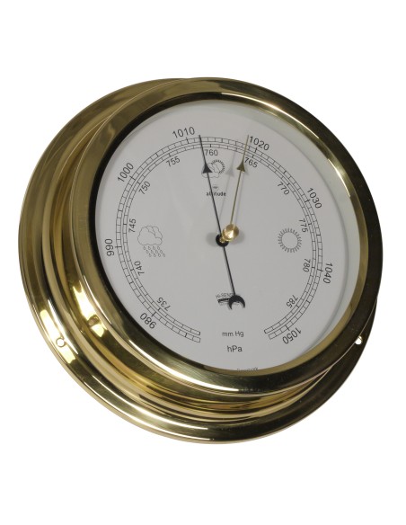 Barometer, ø224mm, brass, Altitude