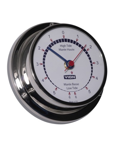 Tide indicator, polished stainless steel, ø97mm, multi-language dial, with wall mount, VION