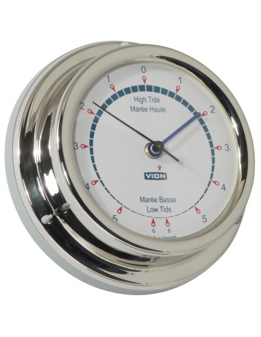 Tide indicator, polished stainless steel, ø127mm, multilanguage dial, VION
