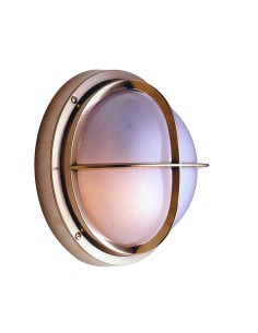 Wall lamp with cross guard, matt glass, ø240mm