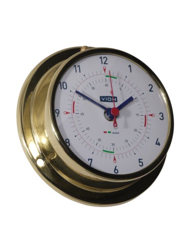 Reloj con periodos de silencio radio, latón coloured acero inoxidable pulido, ø97mm, VION