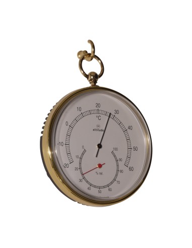Thermo-/hygrometer, pocket watch, white dial, Altitude