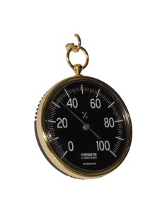 Higrómetro, Pocket Watch, esfera negra, Barostar