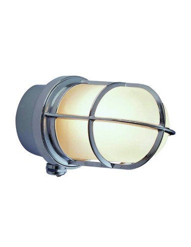 Cabin top lamp for ceiling, chromium plated brass, clear glass — Foresti & Suardi